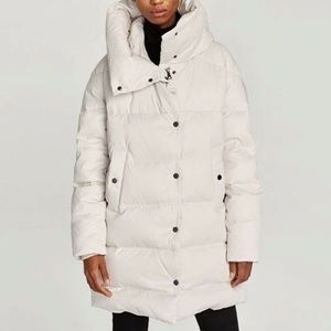 Zara Hooded Puffer Down Coat